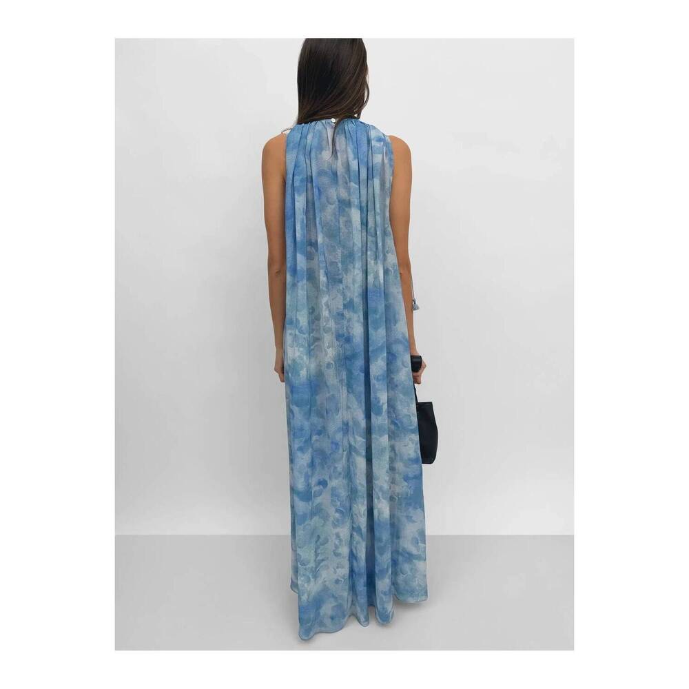 NEW RODEBJER lobelia maxi halter neck dress in clouds - Picture 2 of 4